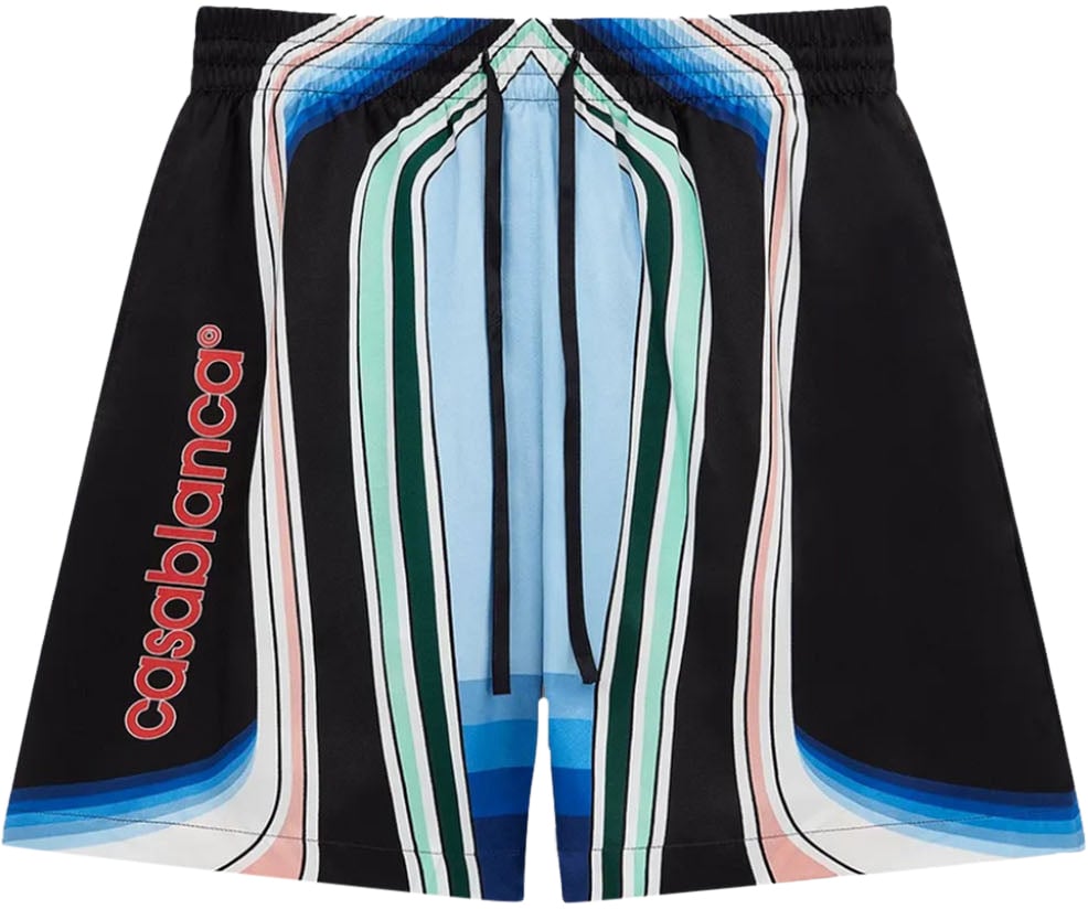 Casablanca GRAPHIC MOUNTAIN SILK SHORTS Divers