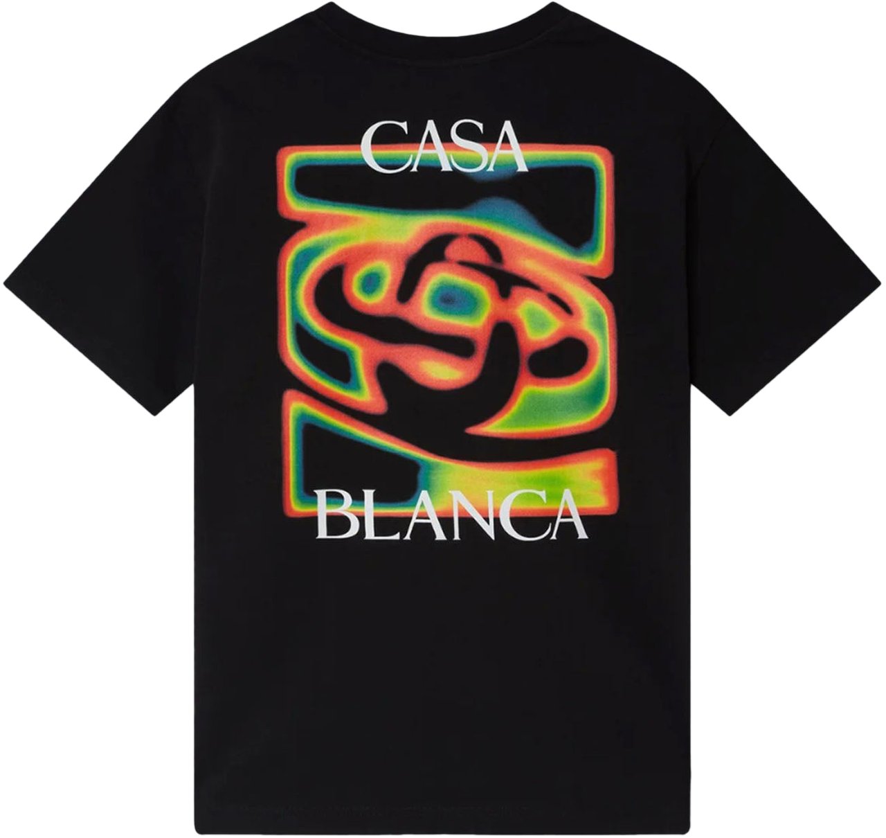 Casablanca HEAT MAP CLASSIC T-SHIRT BLACK Zwart