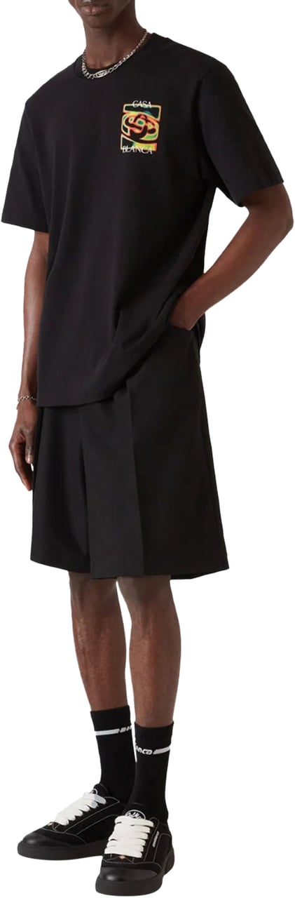 Casablanca HEAT MAP CLASSIC T-SHIRT BLACK Zwart