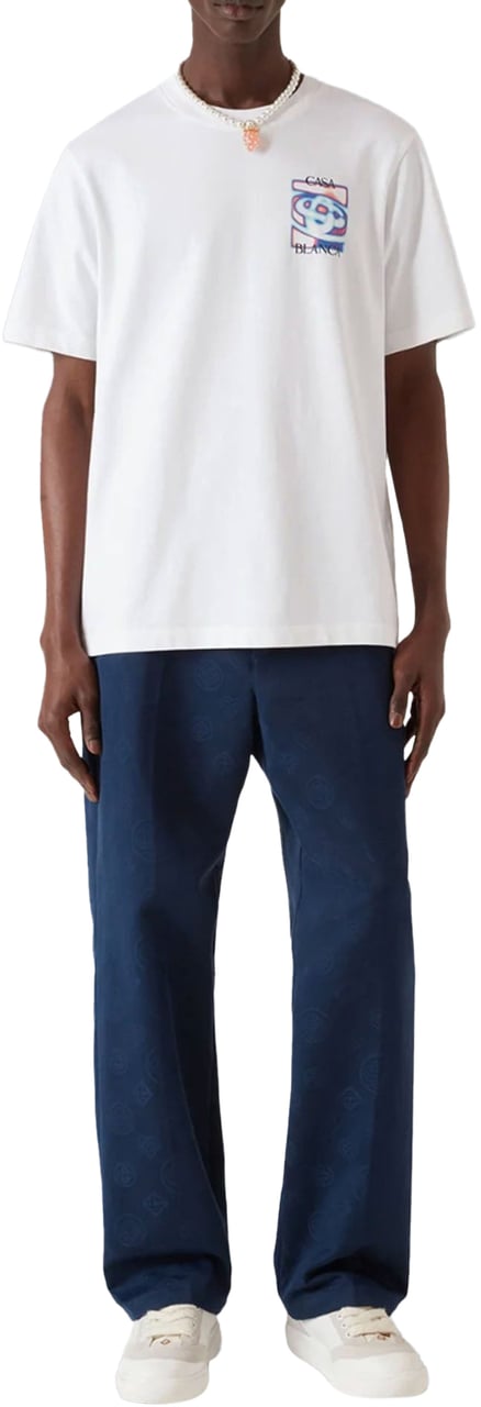 Casablanca HEAT MAP CLASSIC T-SHIRT BRIGHT WHITE Wit