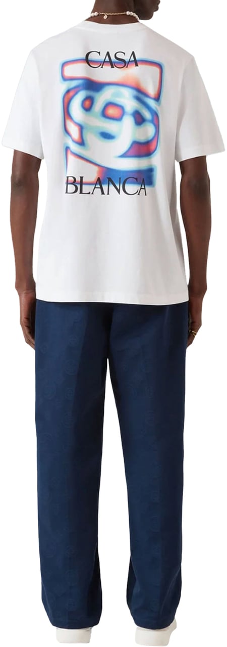 Casablanca HEAT MAP CLASSIC T-SHIRT BRIGHT WHITE Wit