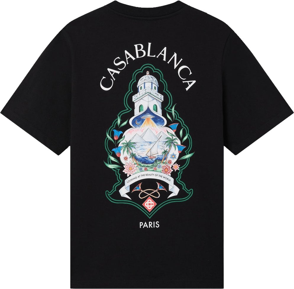 Casablanca HOTEL EMBLEM T-SHIRT Zwart