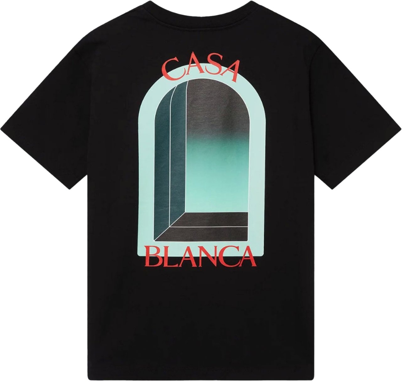 Casablanca L'ARCHE CLASSIC T-SHIRT BLACK Zwart