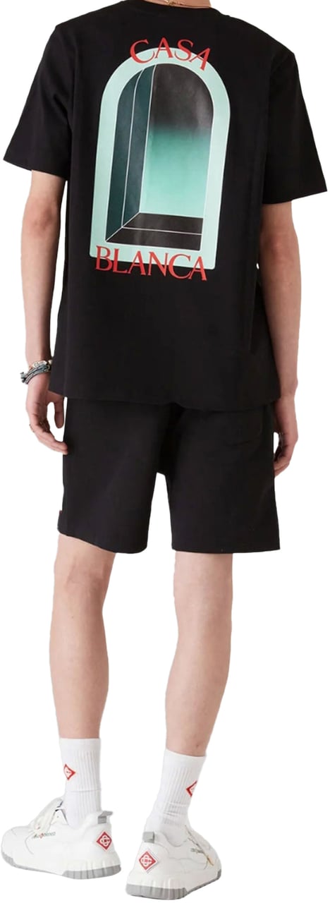 Casablanca L'ARCHE CLASSIC T-SHIRT BLACK Zwart