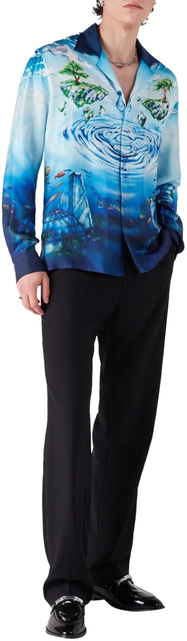 Casablanca LOST ATLANTIS CUBAN COLLAR LS SHIRT Divers