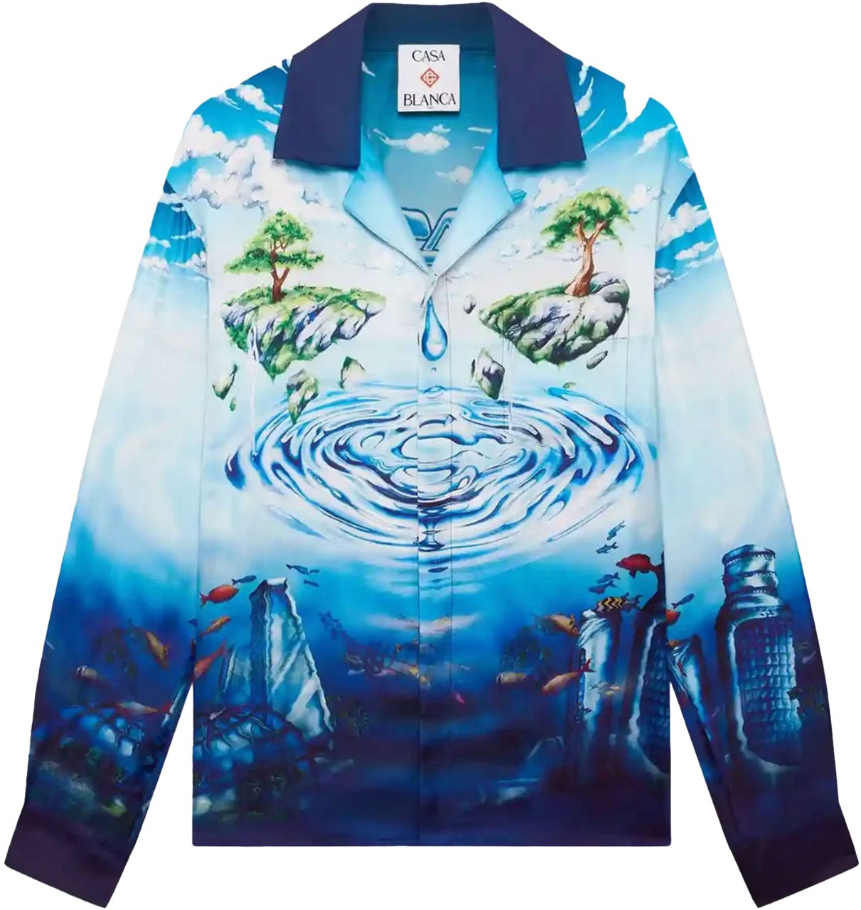 Casablanca LOST ATLANTIS CUBAN COLLAR LS SHIRT Divers