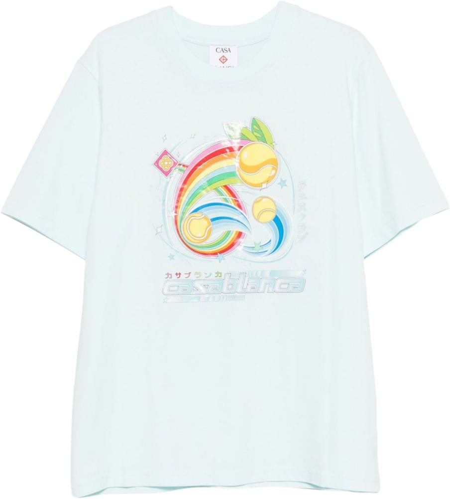 Casablanca T-Shirts And Polos Blue Blauw