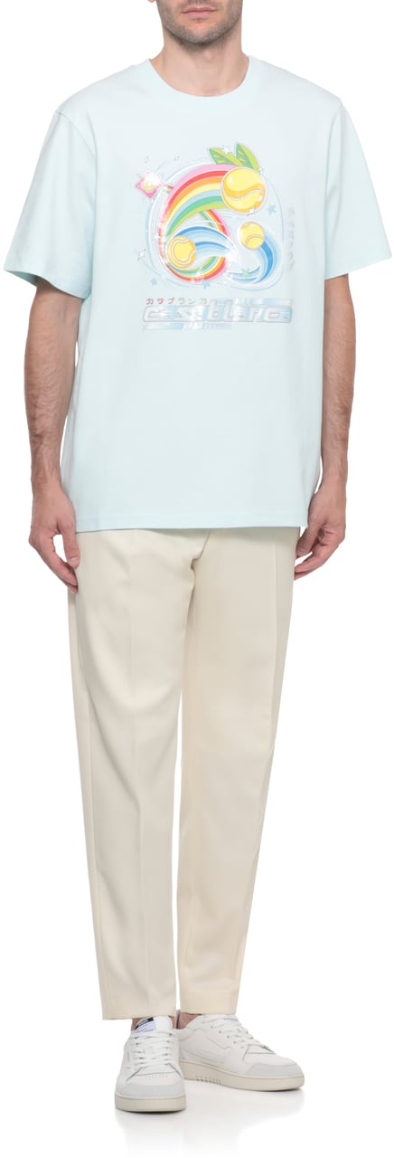 Casablanca T-Shirts And Polos Light Blue Blauw