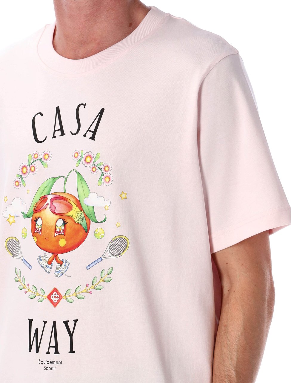 Casablanca Casawai Kawaii Orange Tee Pale Pink Roze