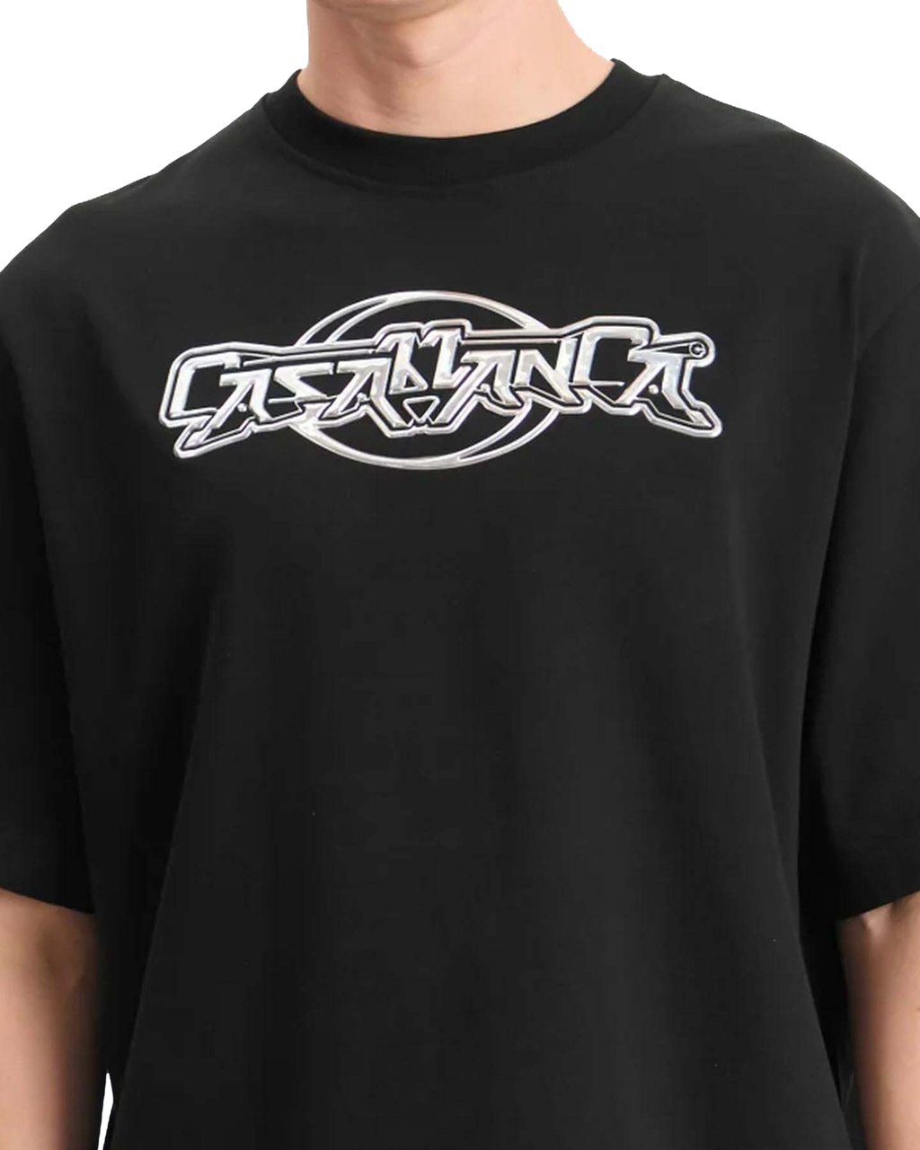 Casablanca Heren Casa Chrome T-Shirt Zwart Zwart