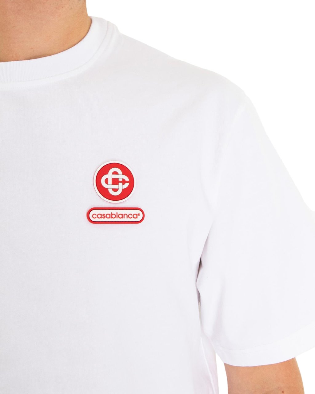 Casablanca Heren Casablanca White Jersey Wit