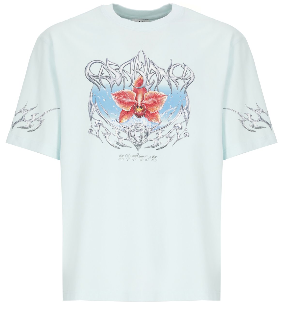 Casablanca T-Shirts And Polos Light Blue Blauw