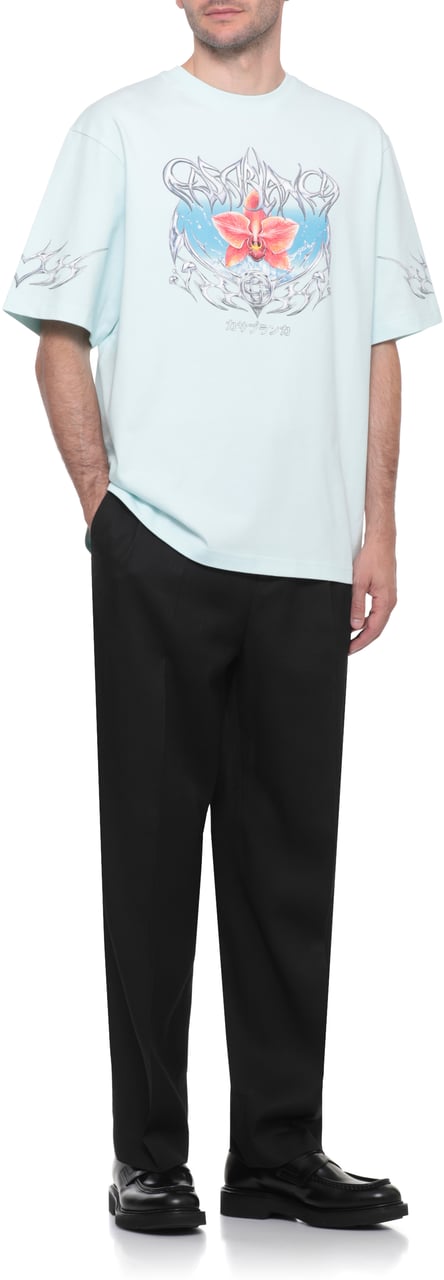 Casablanca T-Shirts And Polos Light Blue Blauw