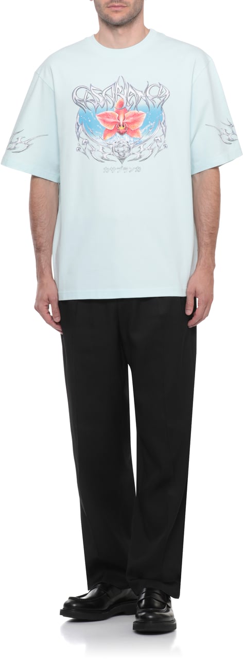 Casablanca T-Shirts And Polos Light Blue Blauw