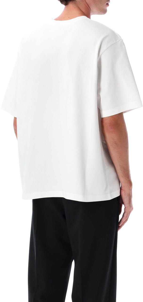 Casablanca Dragonfly Floral Printed Oversized Tee Bianco Wit