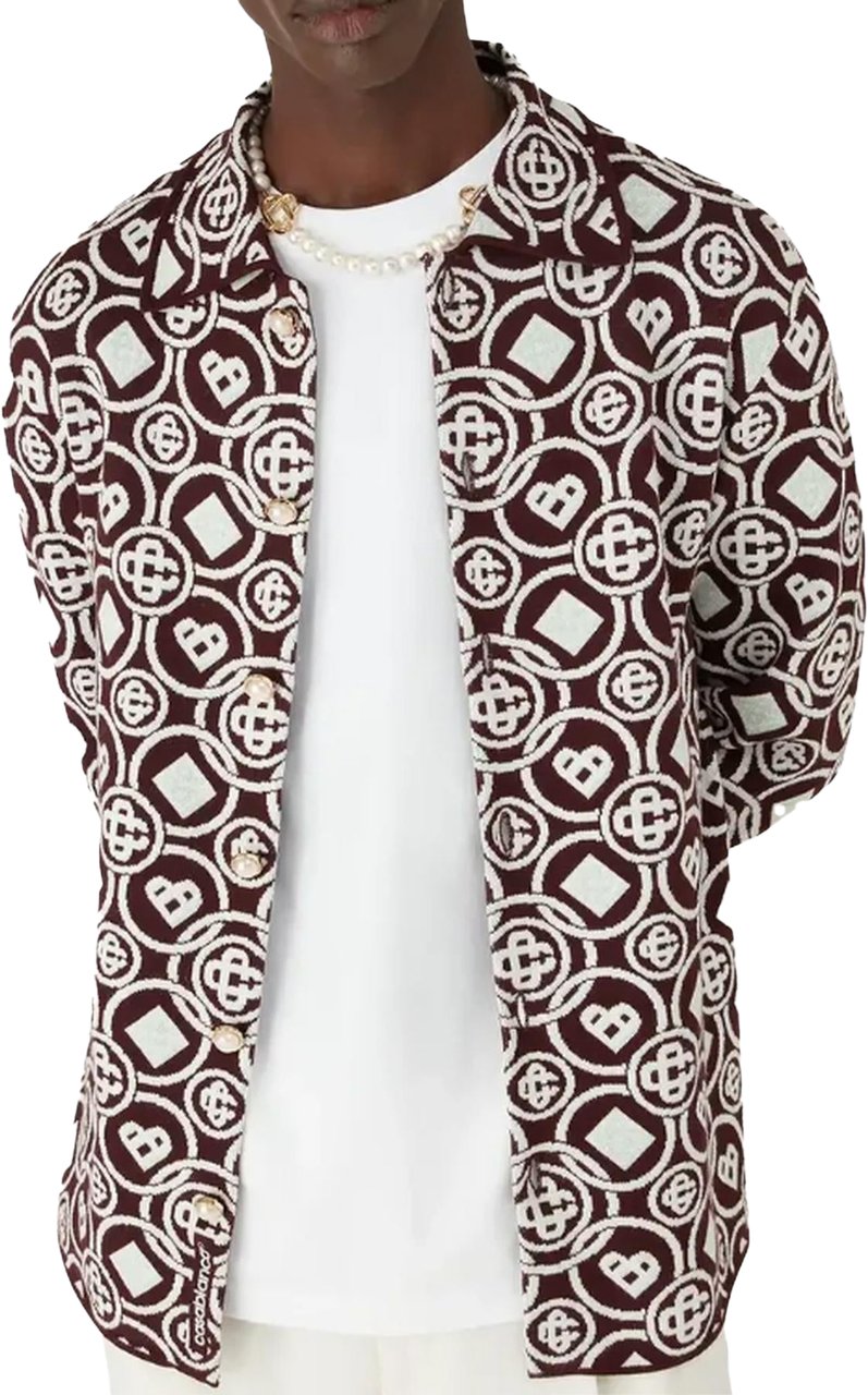 Casablanca Heren MONOGRAM SHIRT Geel