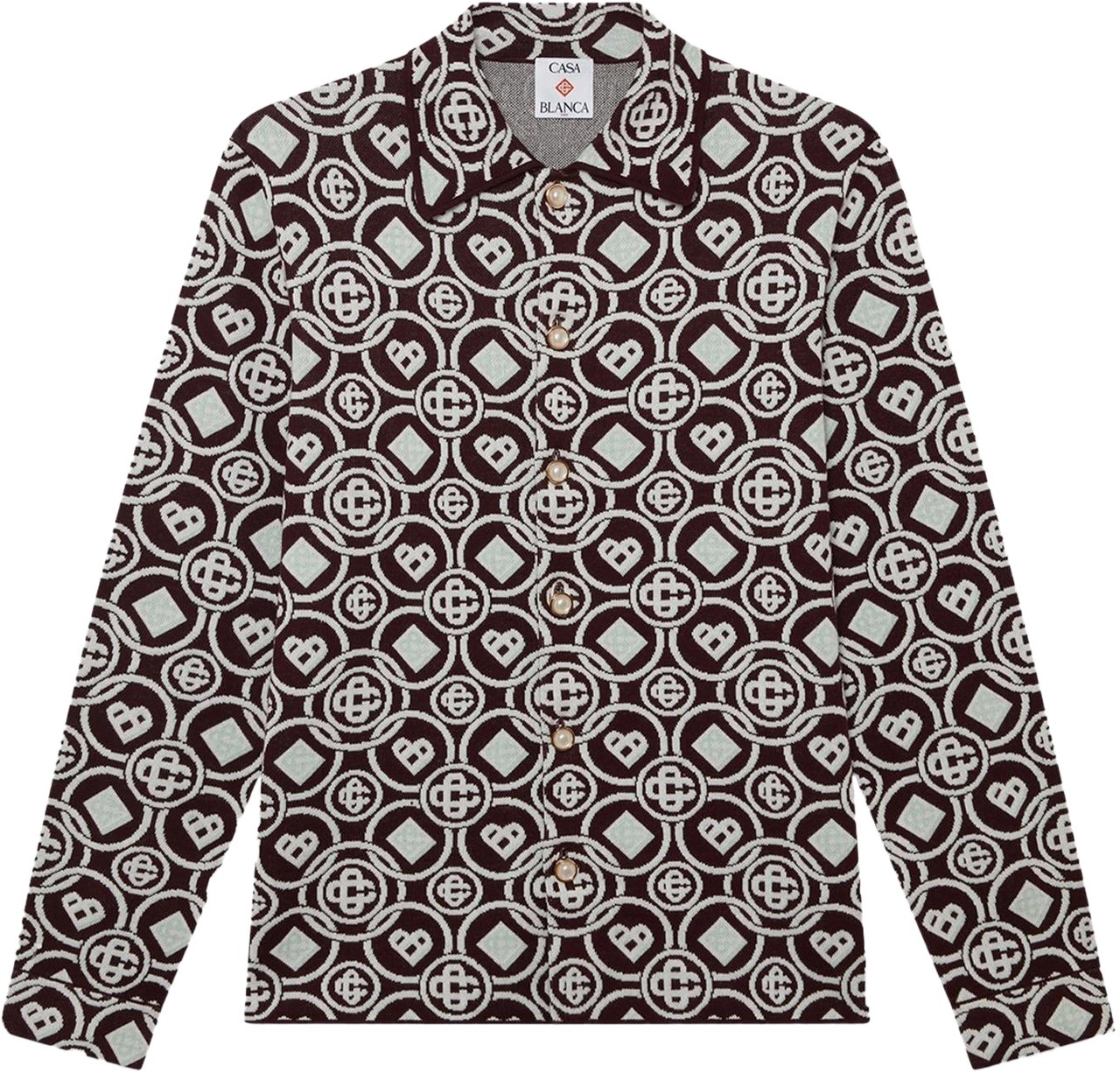 Casablanca Heren MONOGRAM SHIRT Geel