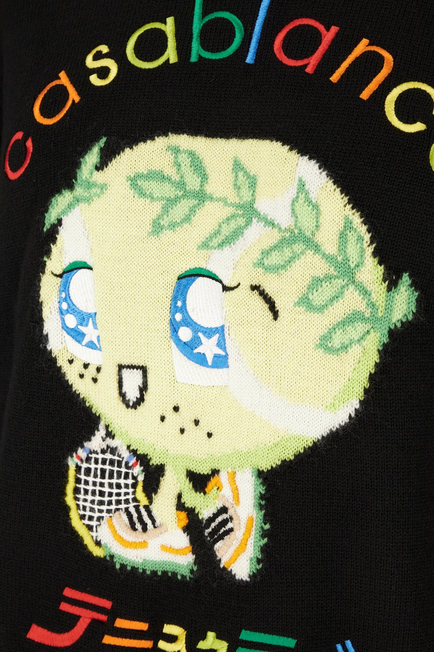 Casablanca Casablanca Black wool sweater Zwart