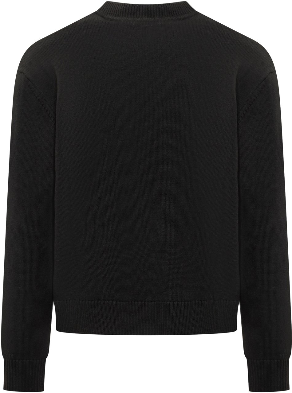 Casablanca Casablanca Maglione Nero con Ricamo Cartoon Multicolor Zwart