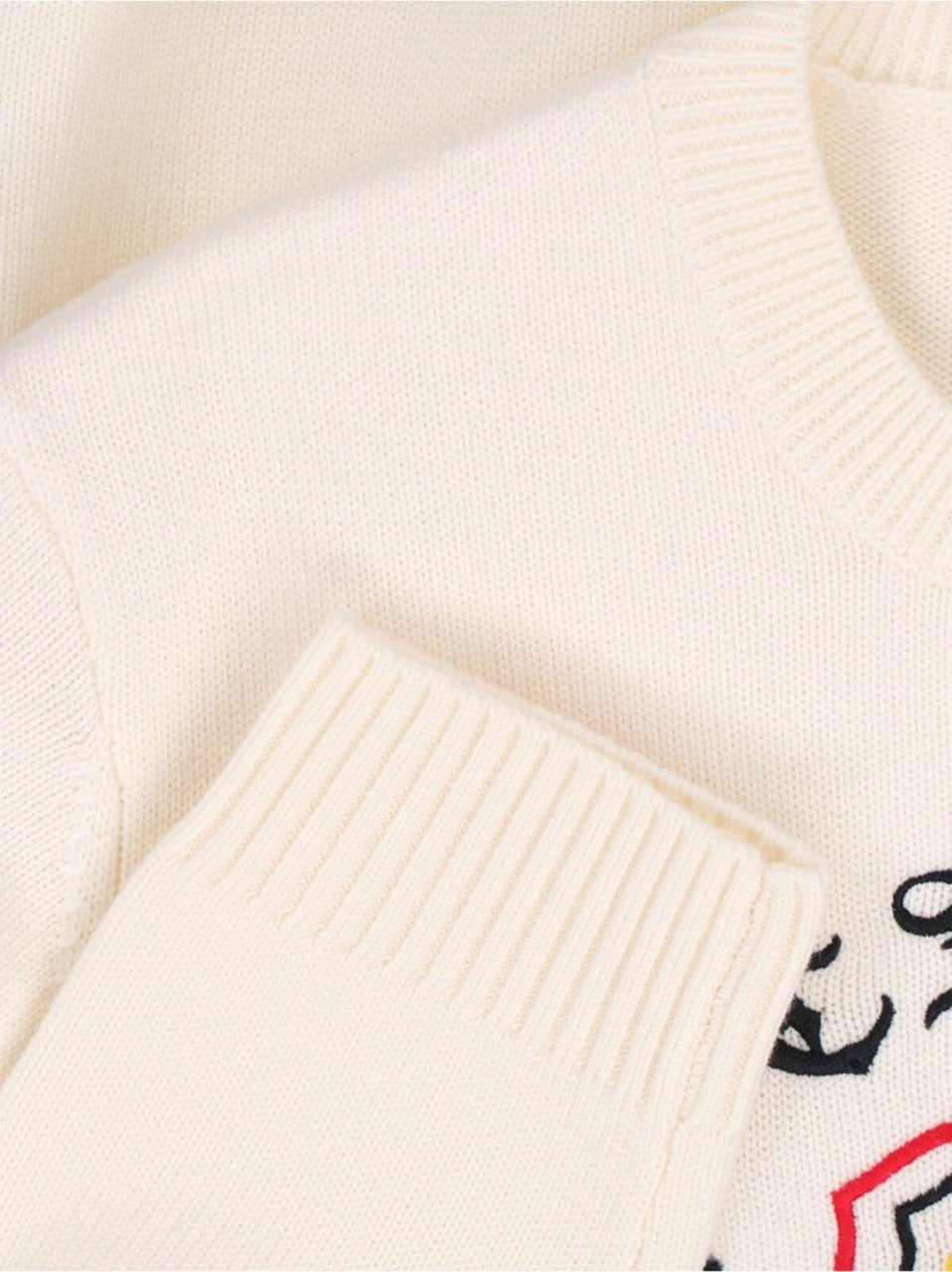 Casablanca “Emblem” Sweater Cream Neutraal