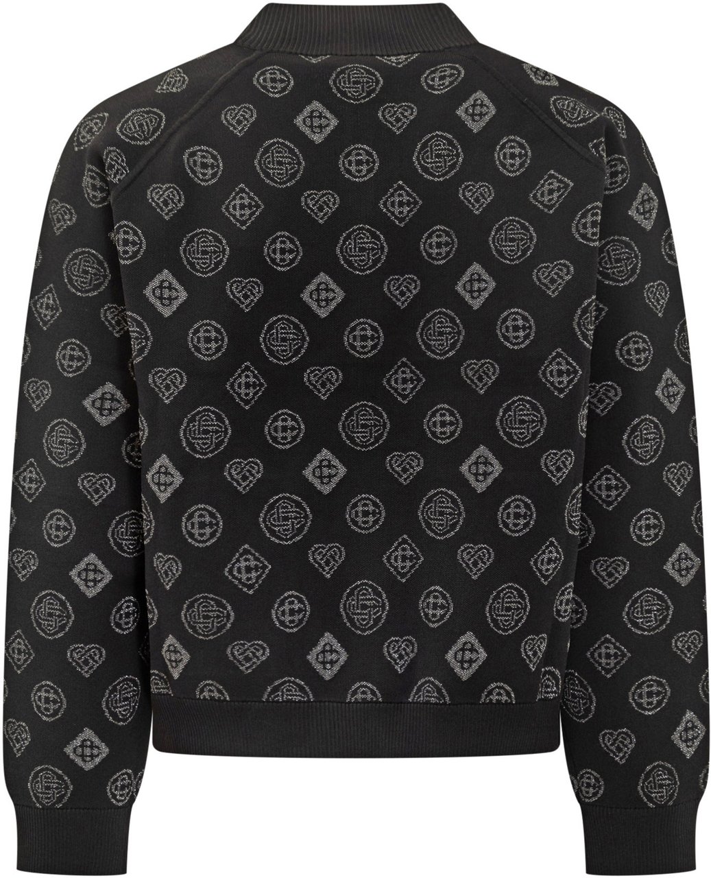 Casablanca Casablanca Giacca Nera con Logo All Over Zwart