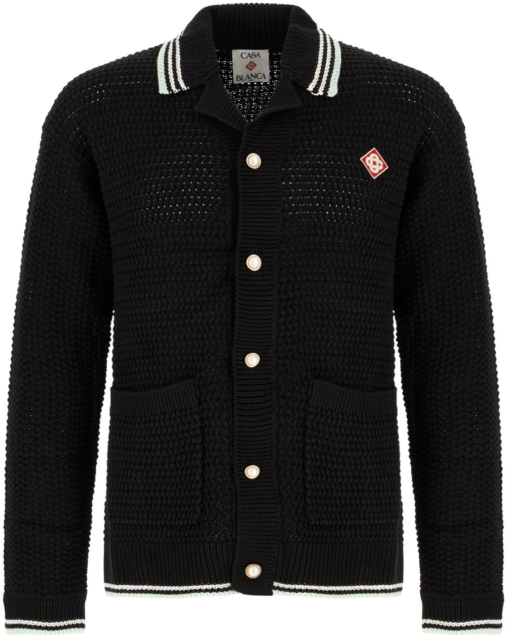 Casablanca Casablanca Black crochet cardigan Zwart