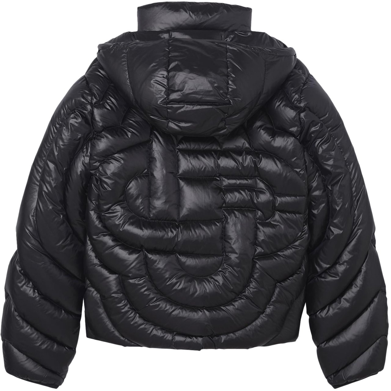 Casablanca Heren Mens CC Quilted Puffer Jacket Zwart
