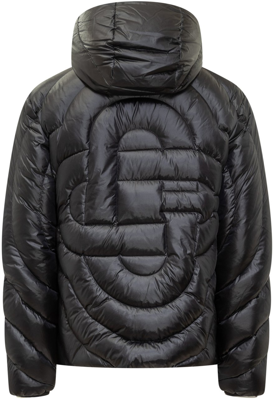 Casablanca Casablanca Piumino in Nylon Nero con Logo Trapuntato Zwart