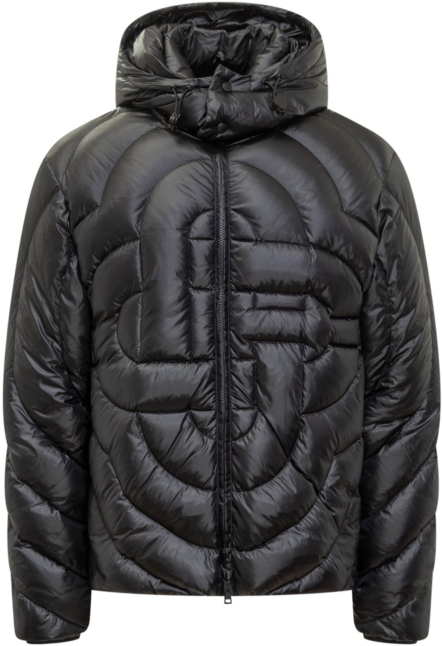 Casablanca Casablanca Piumino in Nylon Nero con Logo Trapuntato Zwart
