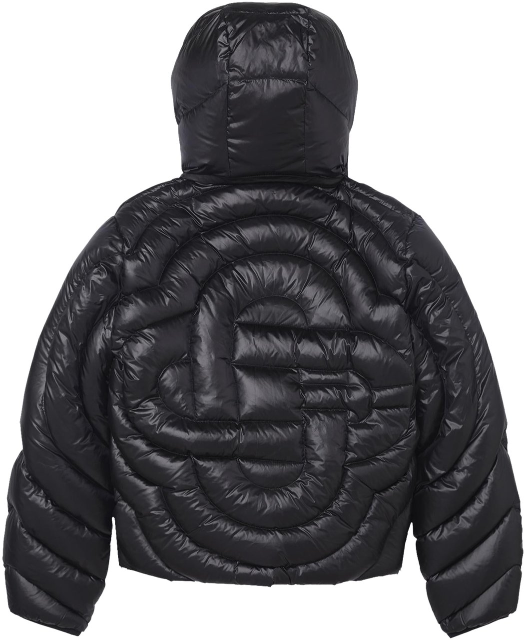Casablanca Heren Mens CC Quilted Puffer Jacket Zwart