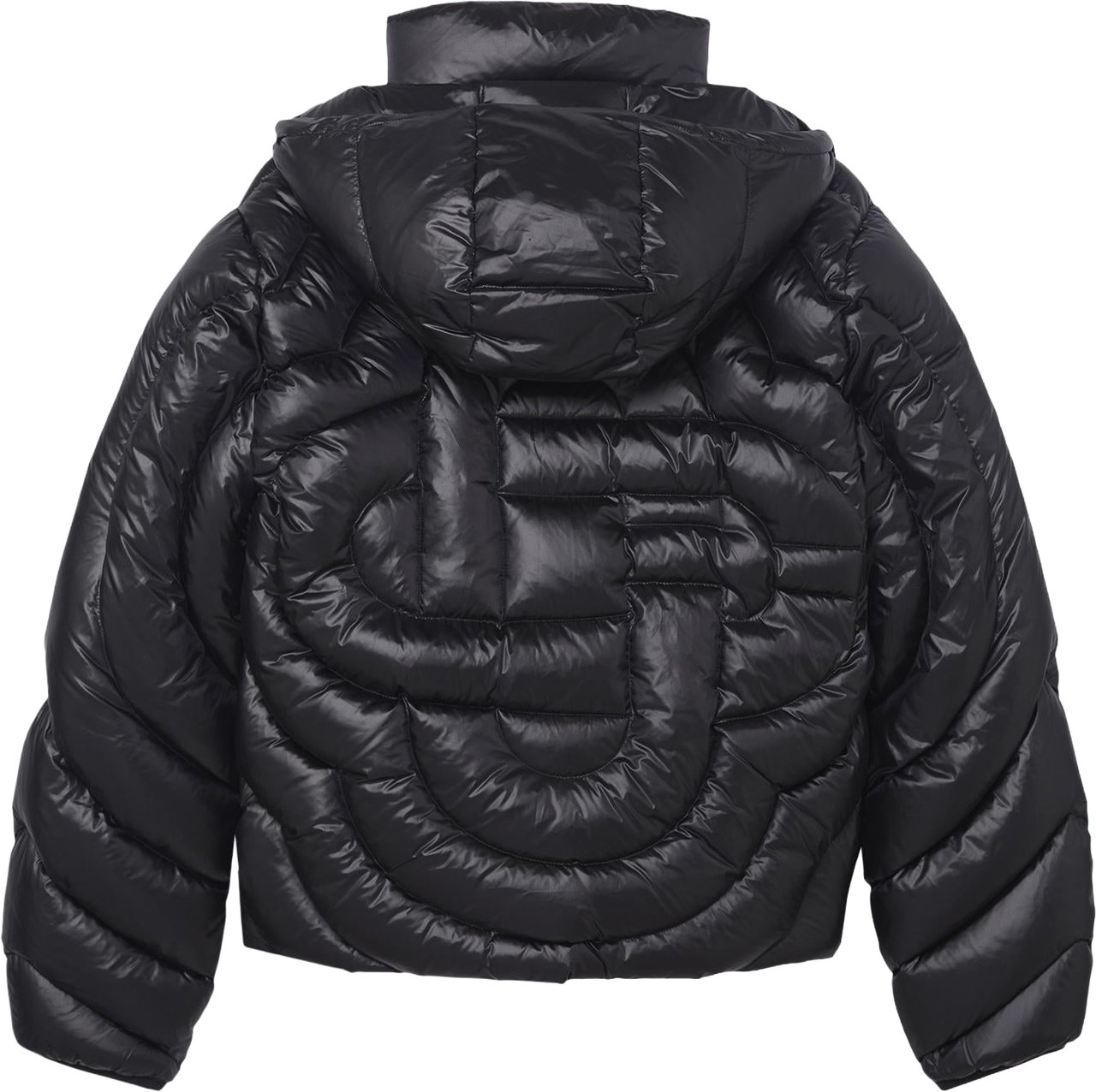 Casablanca Heren Mens CC Quilted Puffer Jacket Zwart