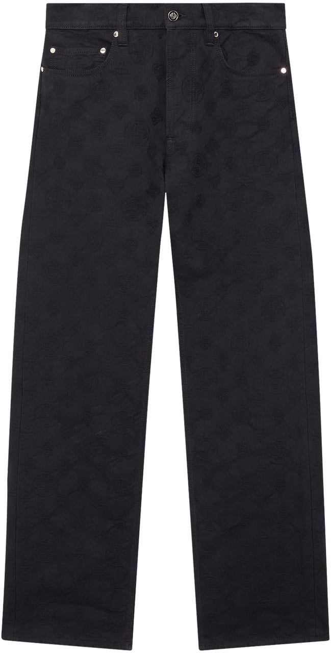 Casablanca Heren STRAIGHT LEG MONOGRAM JEANS Zwart