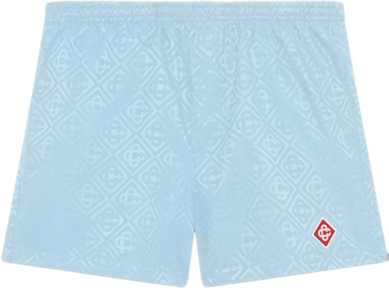 Casablanca Zwemshorts met monogramjacquard Lichtblauw
