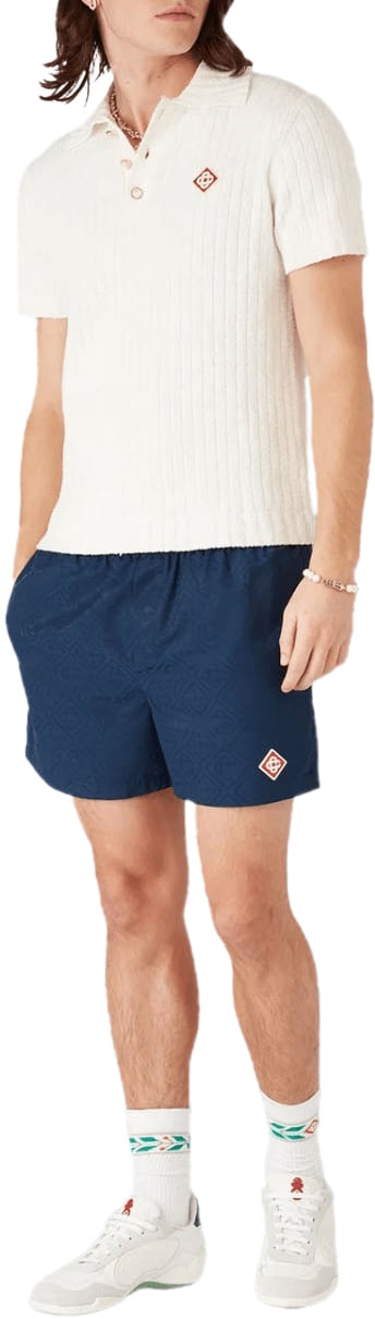 Casablanca Zwemshorts met monogramjacquard Navy