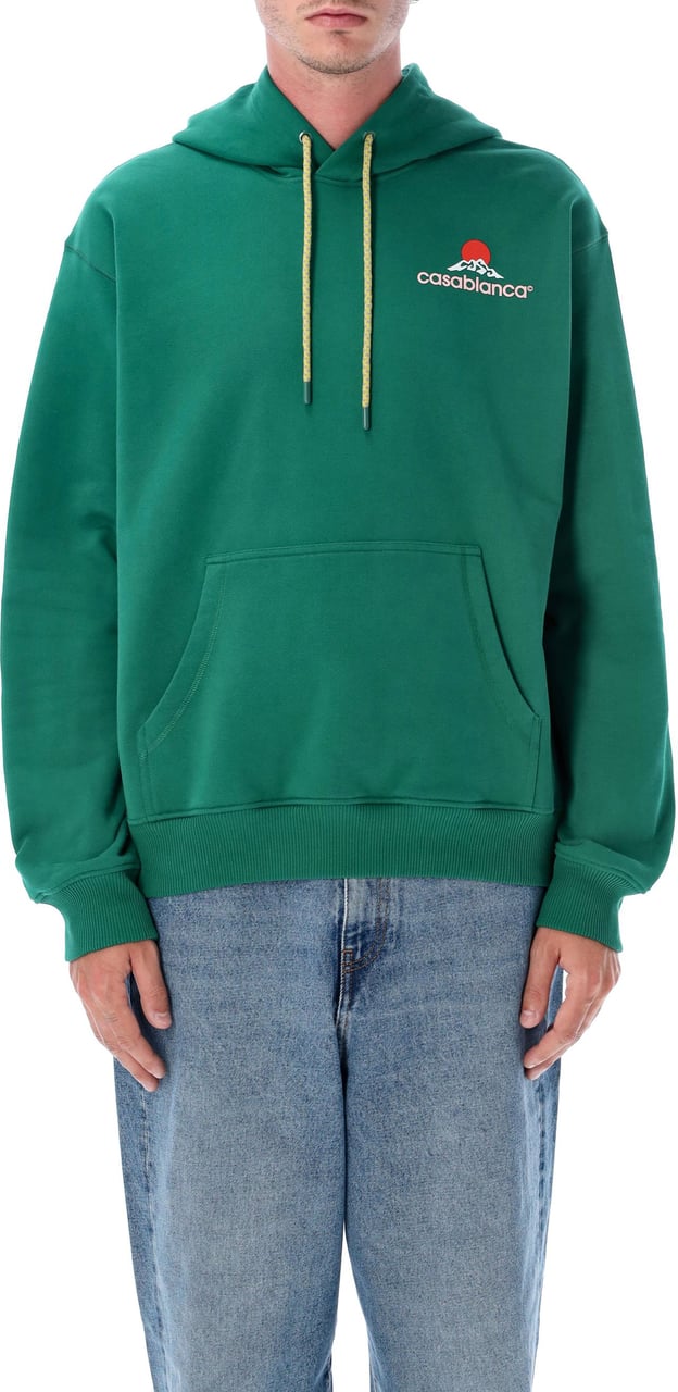 Casablanca Montagne Printed Hoodie Verde Groen