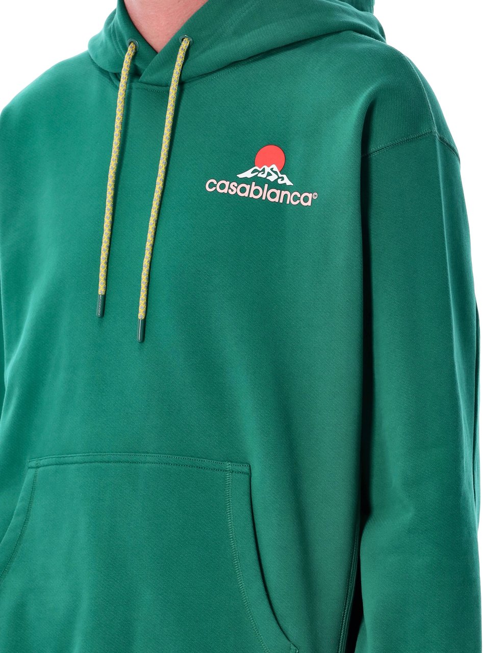Casablanca Montagne Printed Hoodie Verde Groen