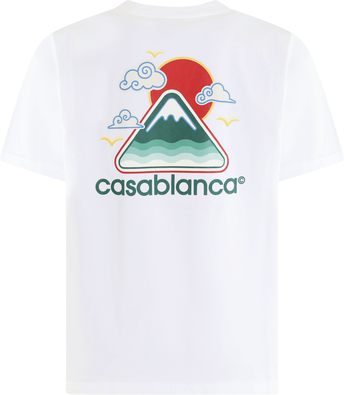 Casablanca Heren Montagne Ondulée T-Shirt Wit Wit