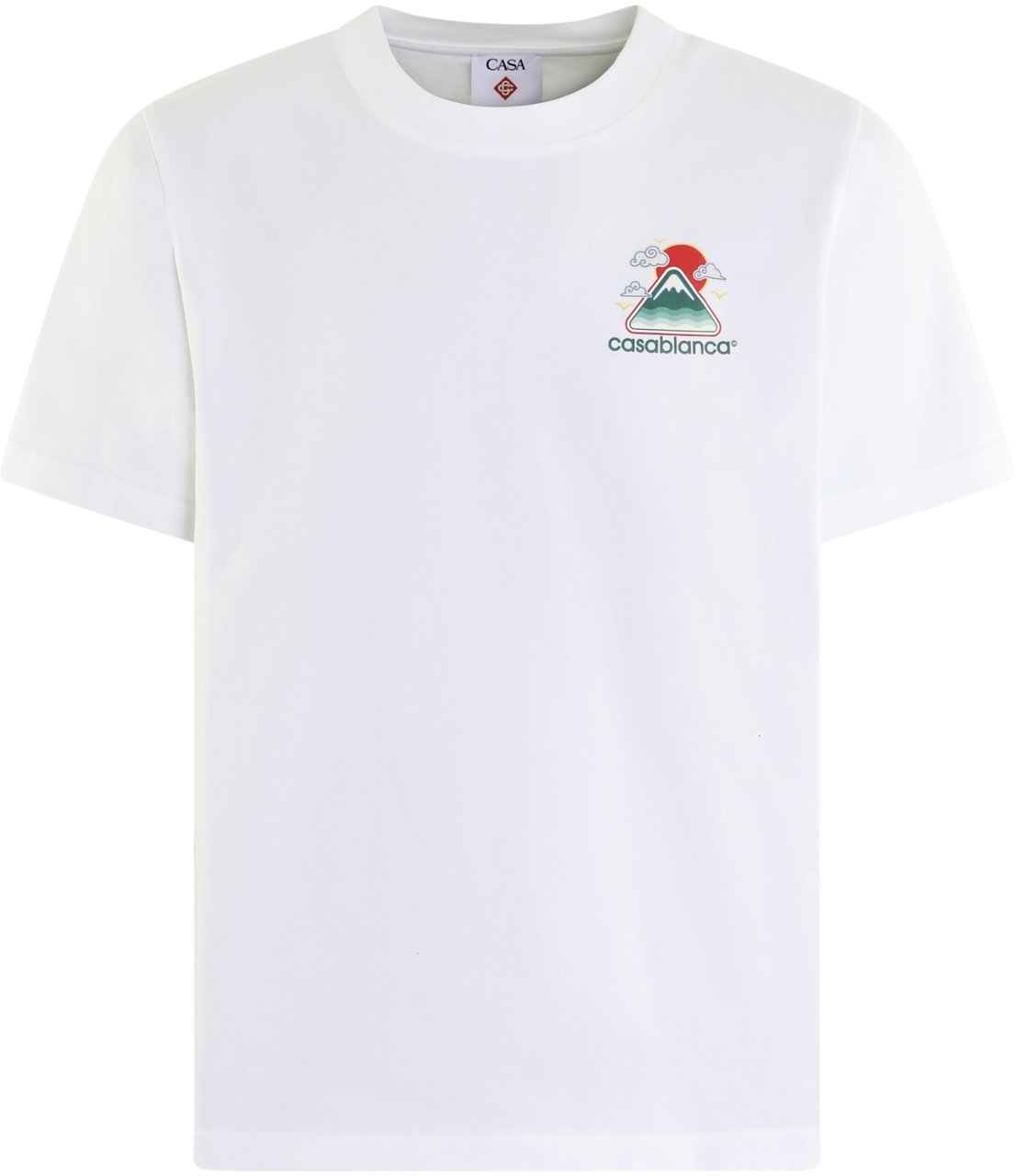 Casablanca Heren Montagne Ondulée T-Shirt Wit Wit