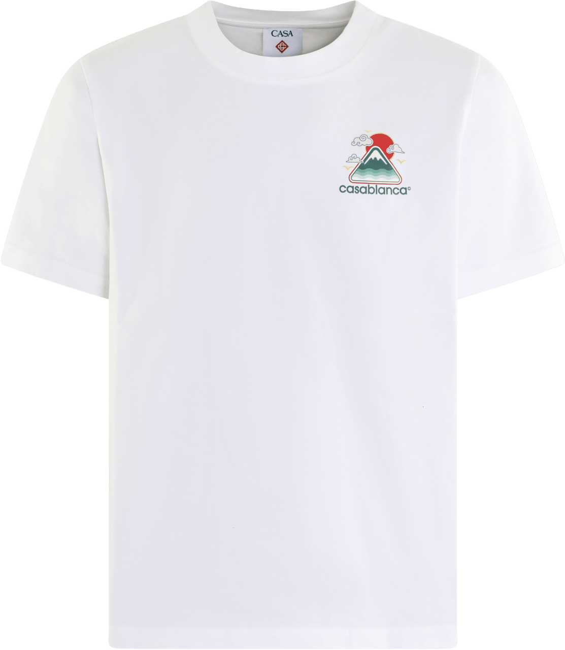 Casablanca Heren Montagne Ondulée T-Shirt Wit Wit