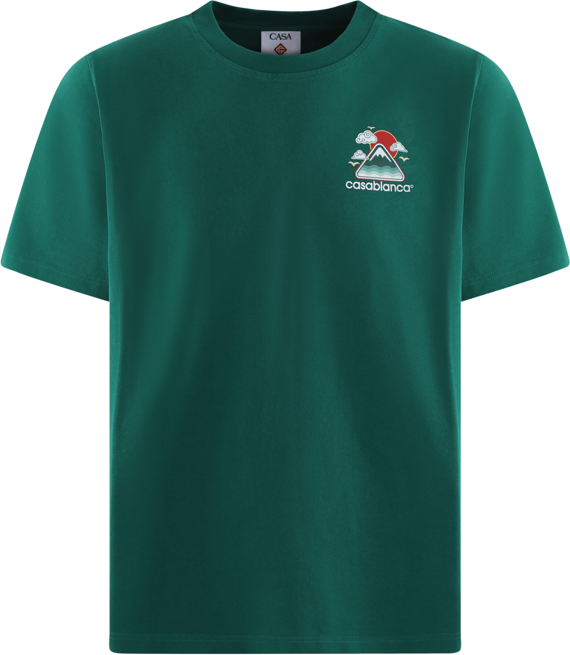 Casablanca Heren Montagne Ondulée T-Shirt Groen Groen