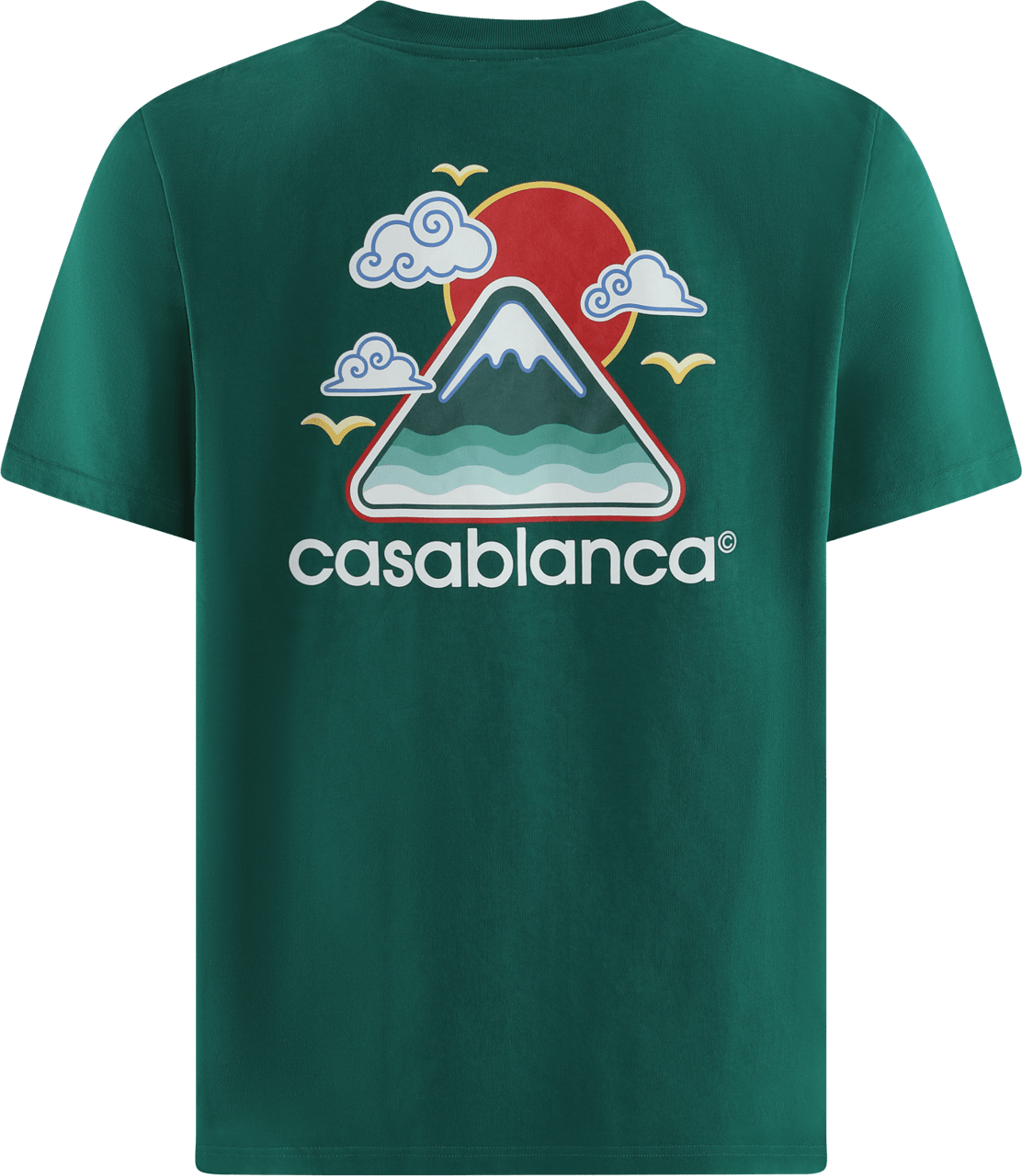 Casablanca Heren Montagne Ondulée T-Shirt Groen Groen