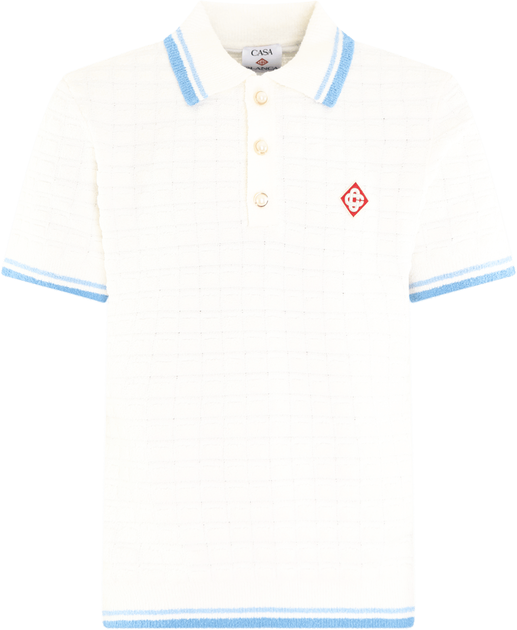 Casablanca Heren Boucle Polo Zwart