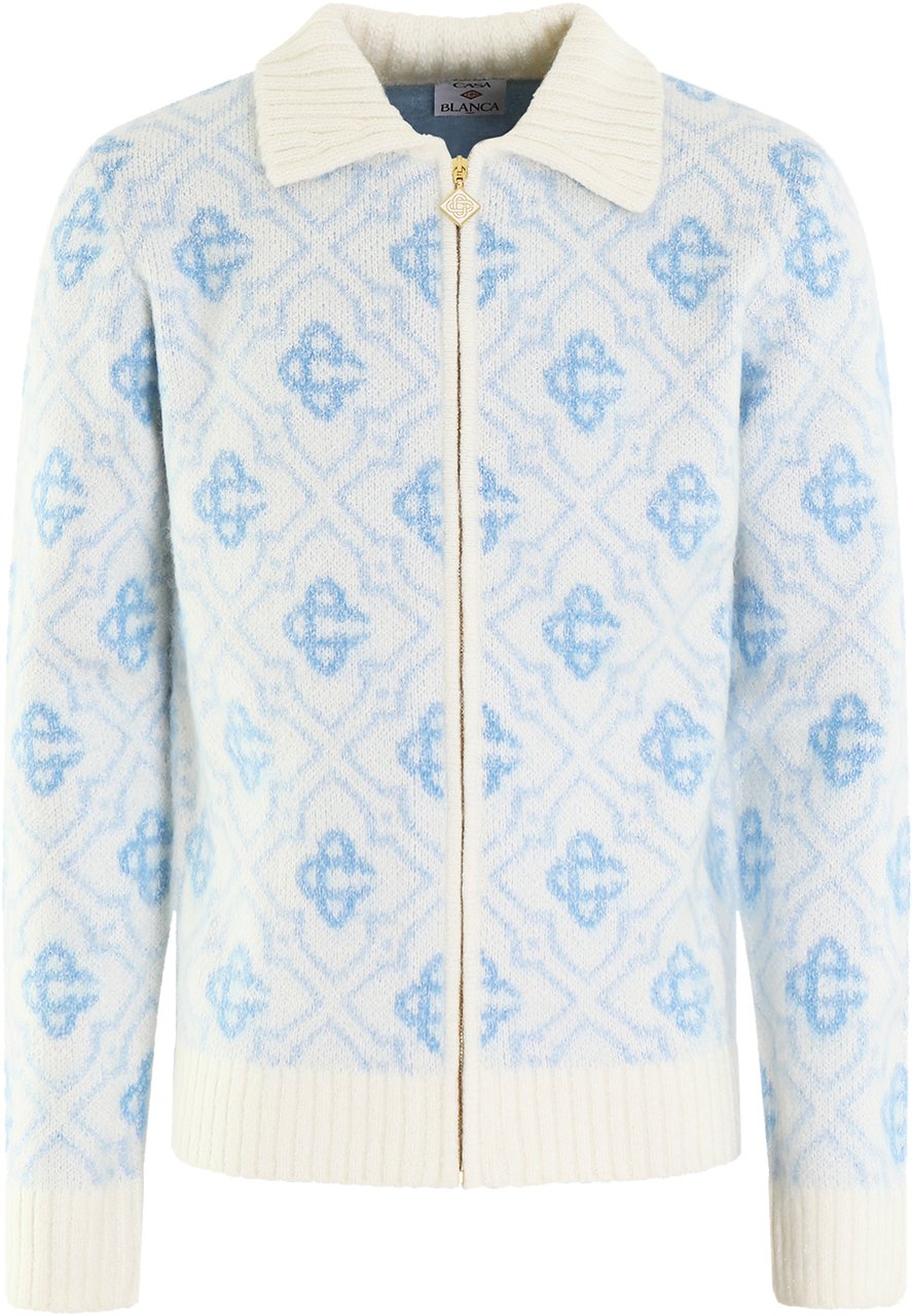 Casablanca Heren Monogram Zip UP Blauw