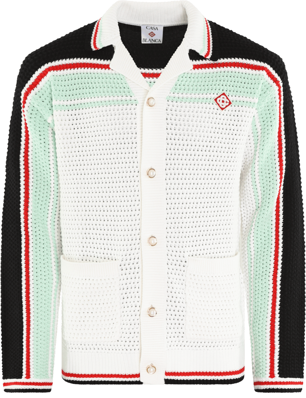 Casablanca Heren Crochet Shirt Wit