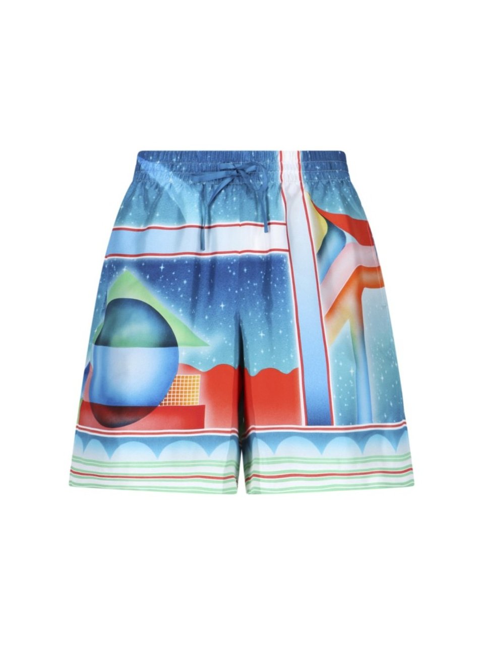 Casablanca "Galaxy Court" Shorts – Multicolor Blauw