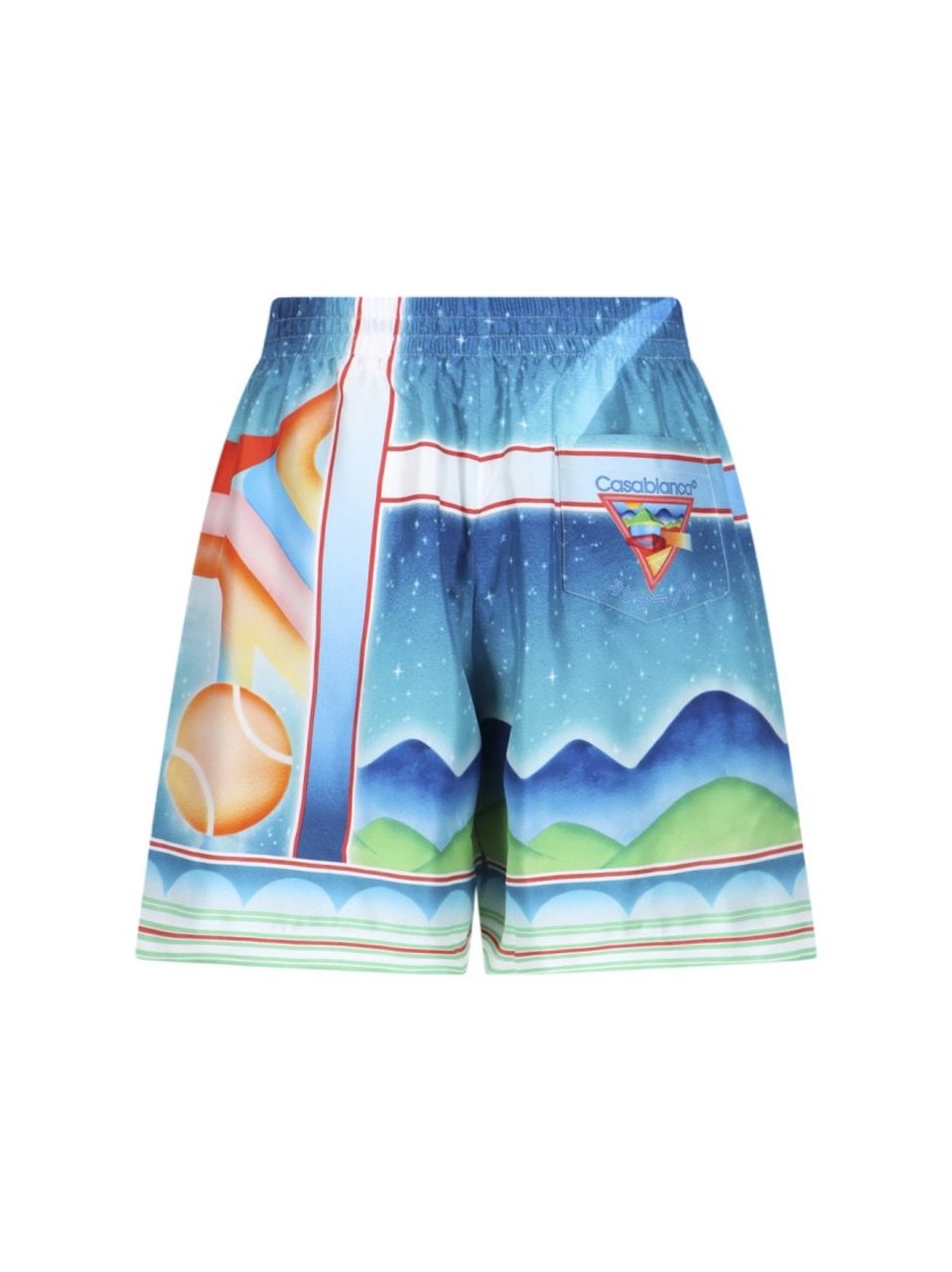 Casablanca "Galaxy Court" Shorts – Multicolor Blauw