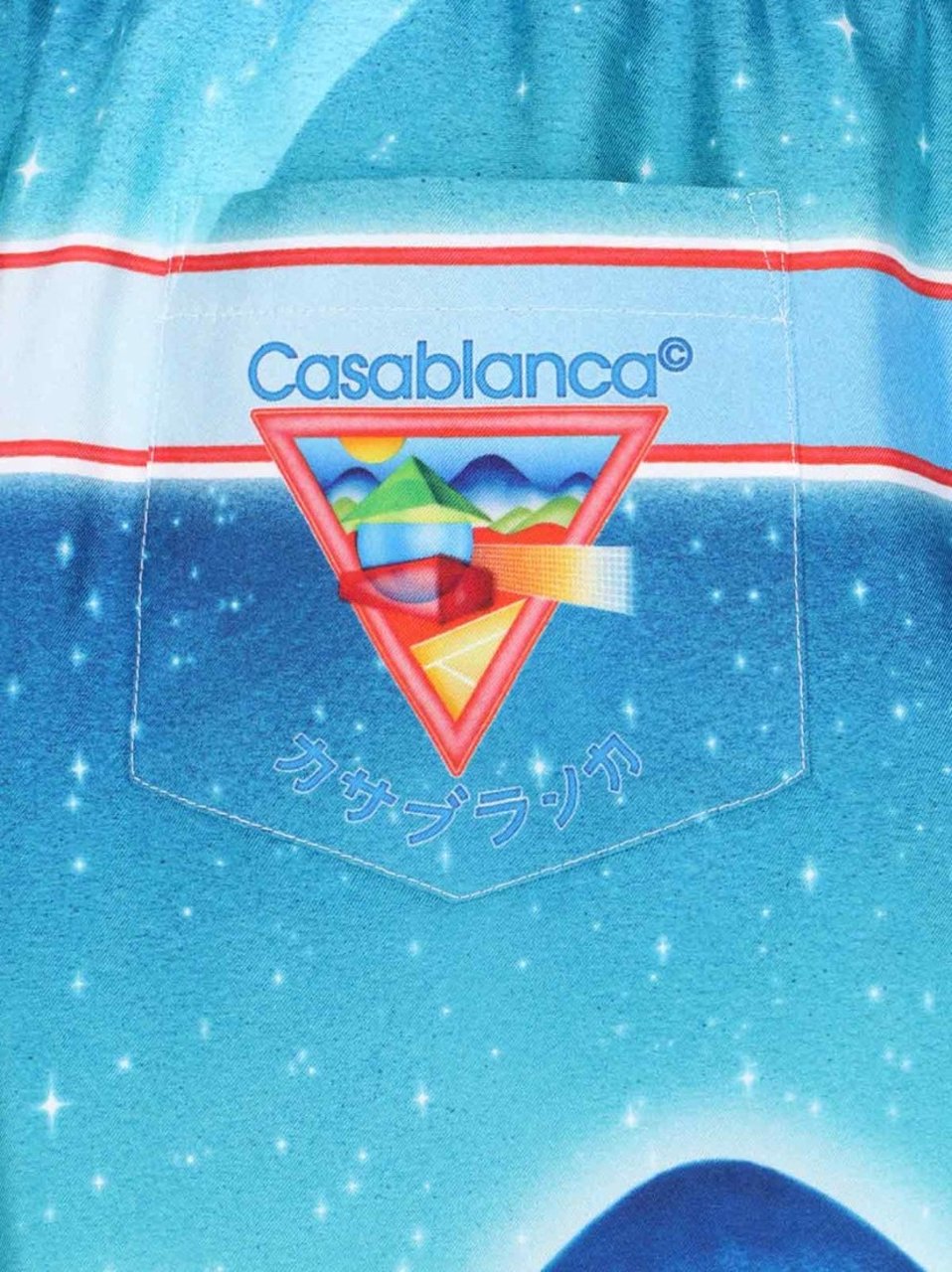 Casablanca "Galaxy Court" Shorts – Multicolor Blauw