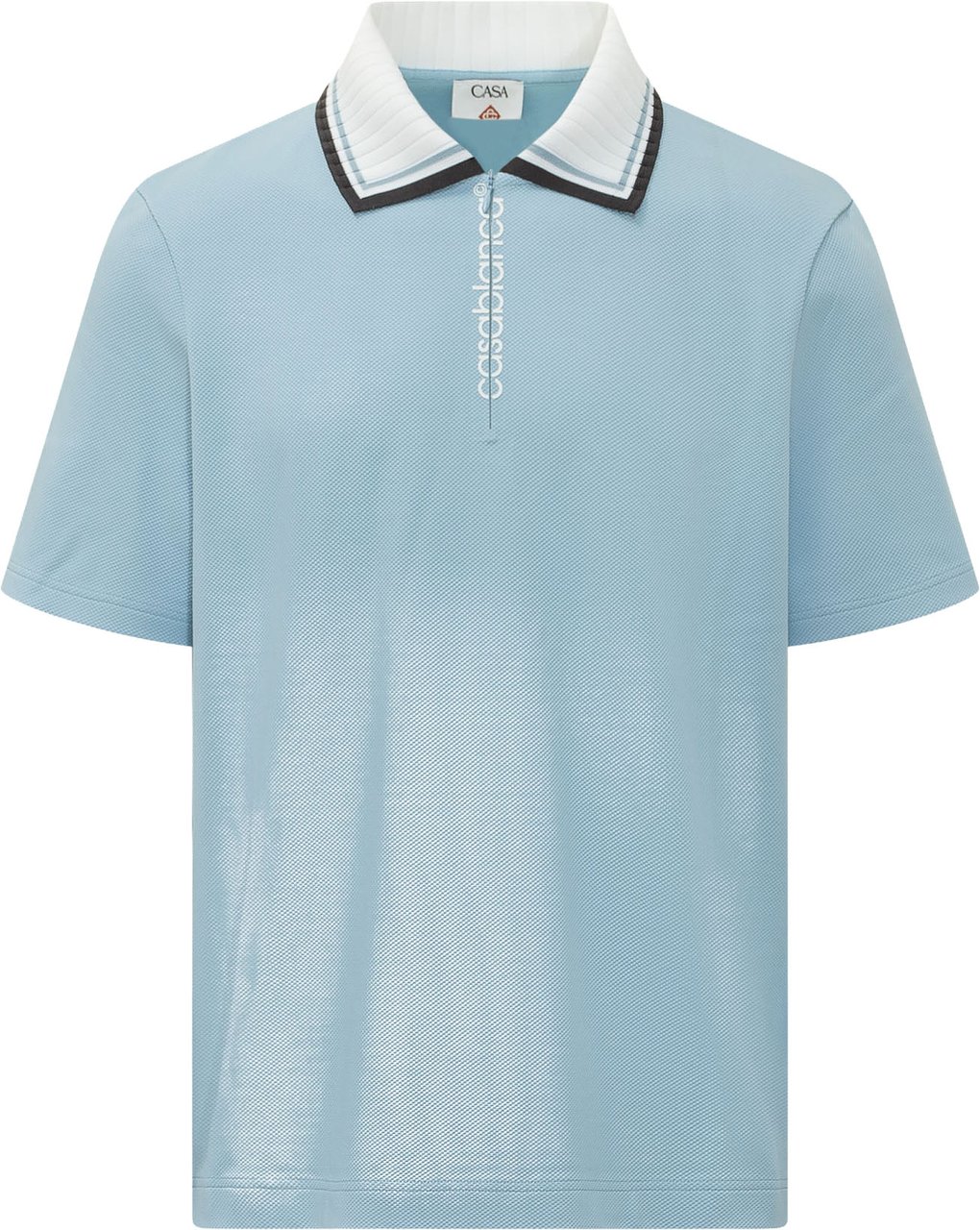 Casablanca Polo Round con Zip Lichtblauw