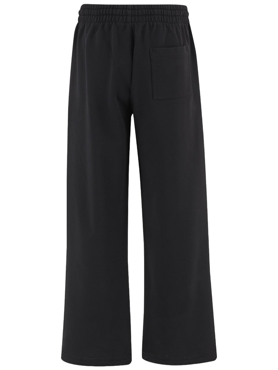Casablanca Black Elastic Waist Cotton Pants Zwart