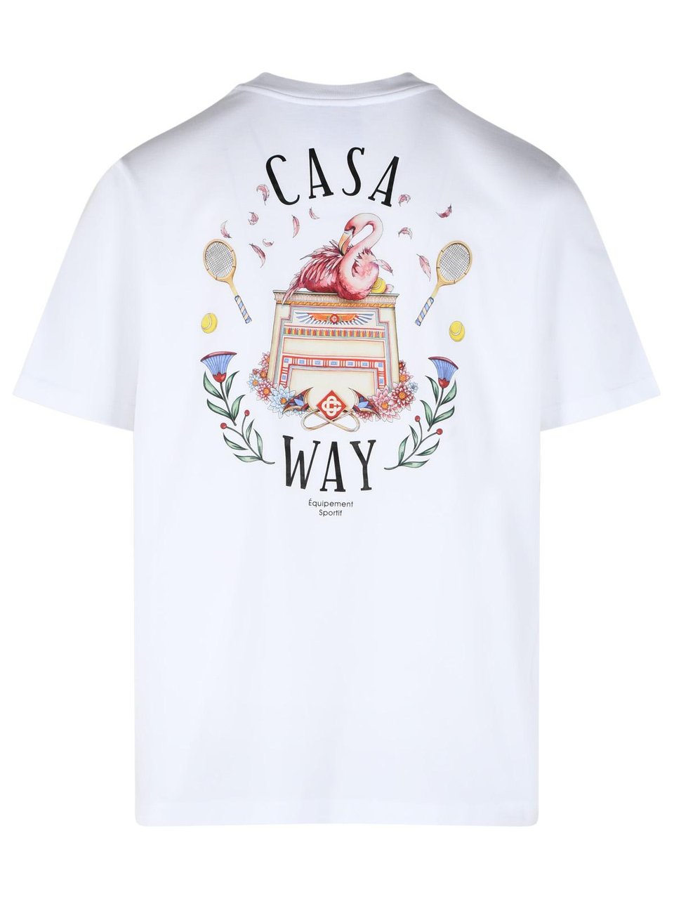 Casablanca 'Casaway' White Cotton T-Shirt Zilver